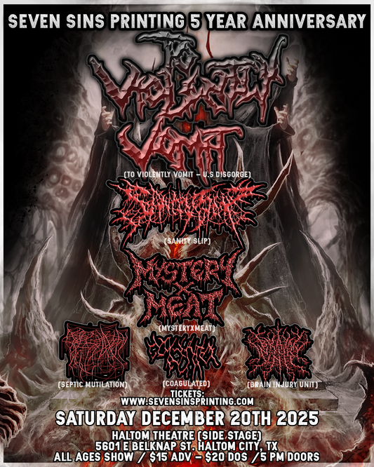 Seven Sins Printing 5 Year Anniversary Show DIGITAL TICKET